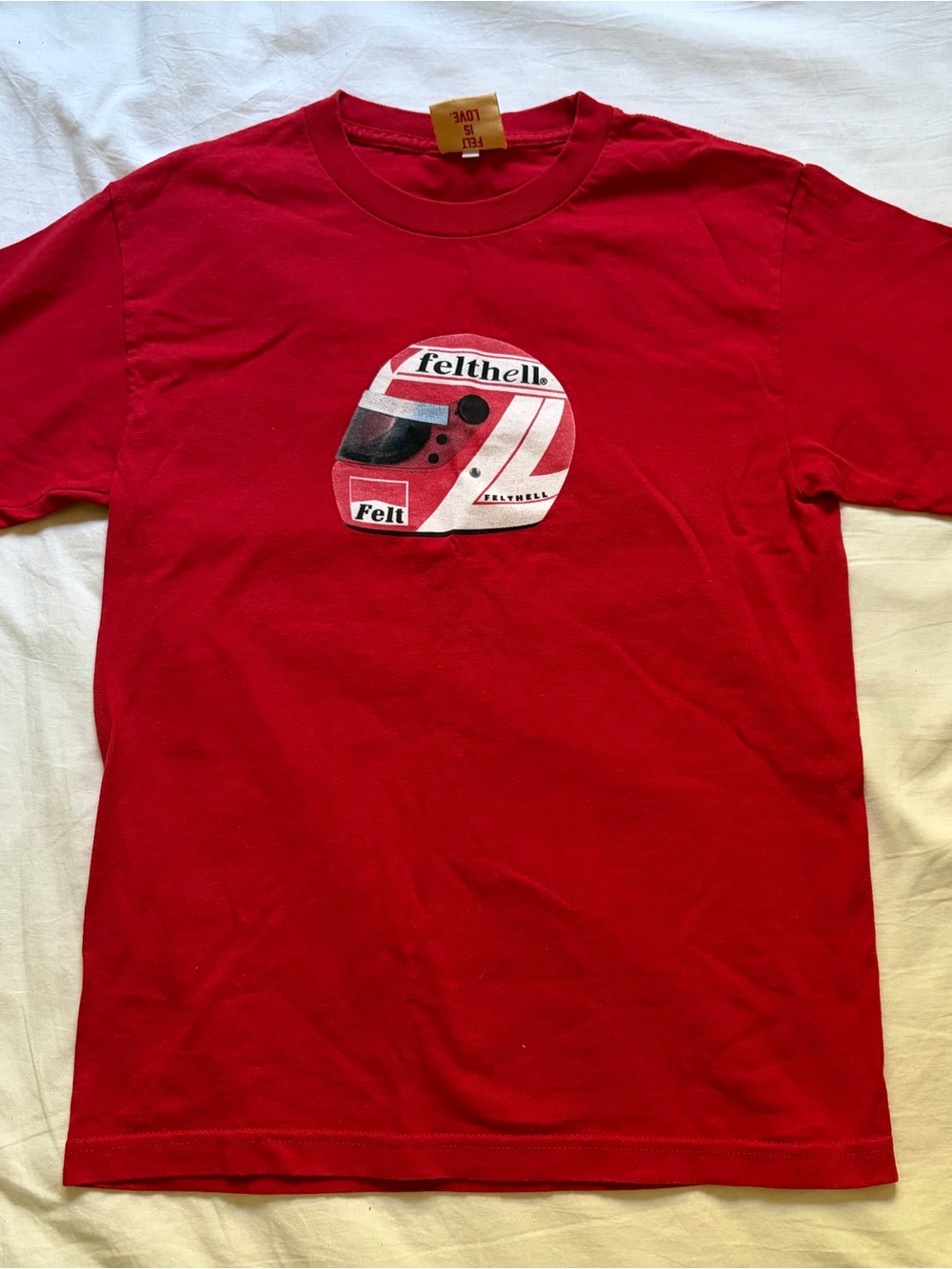 Red T-shirt with Helmet Print